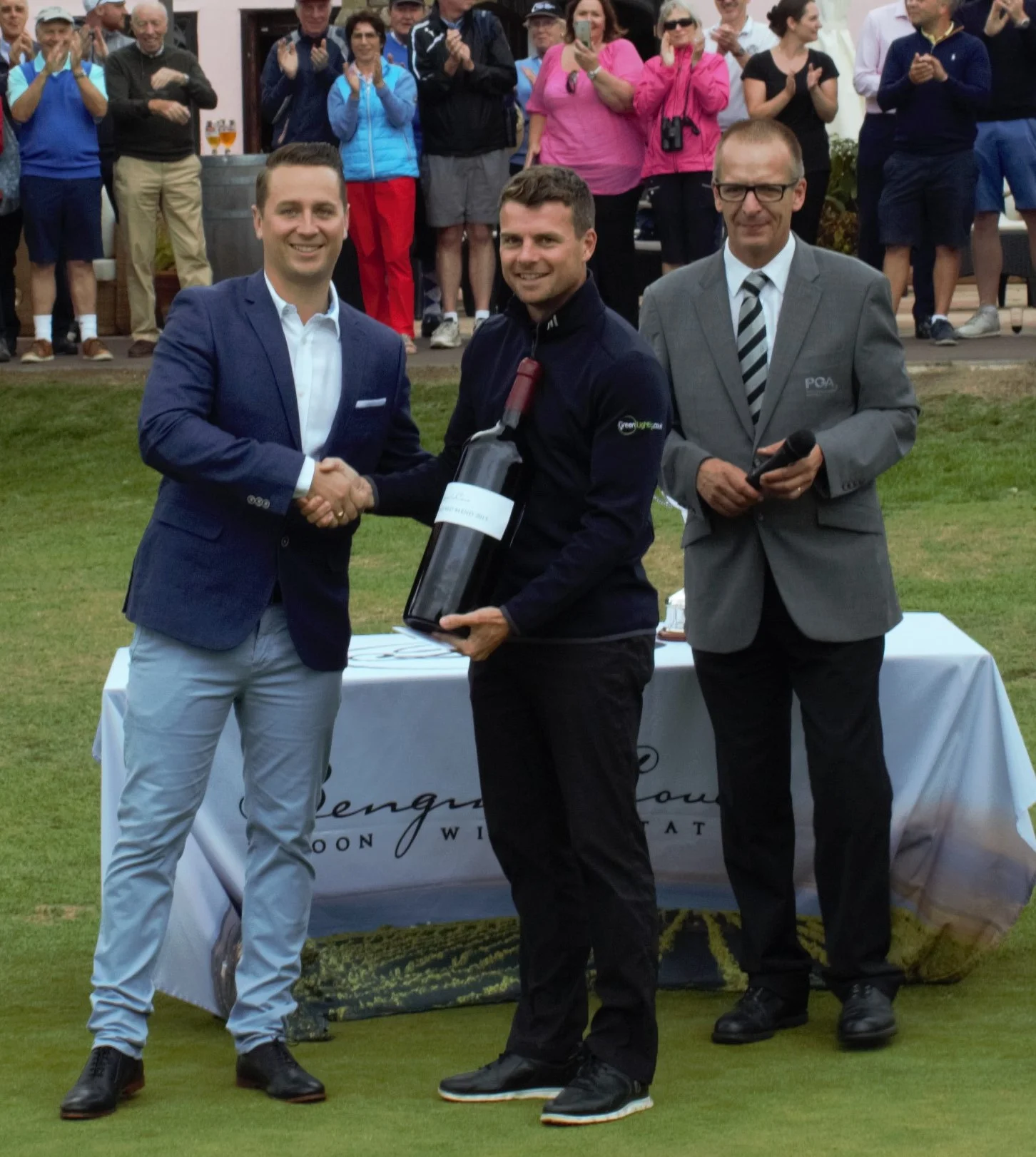 Adam Streeter, Club Operations Diector; Billy Hemstock, tournament winner; and Ash Weller of EuroPro.
