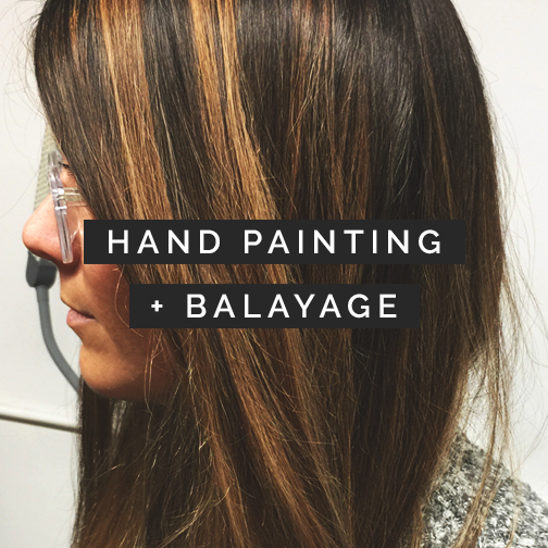 hand painting balayage hair color uptown minneapolis