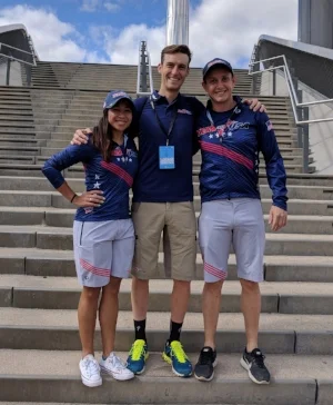 Coach Pat with Nikki Lugo and Graham Maxwell