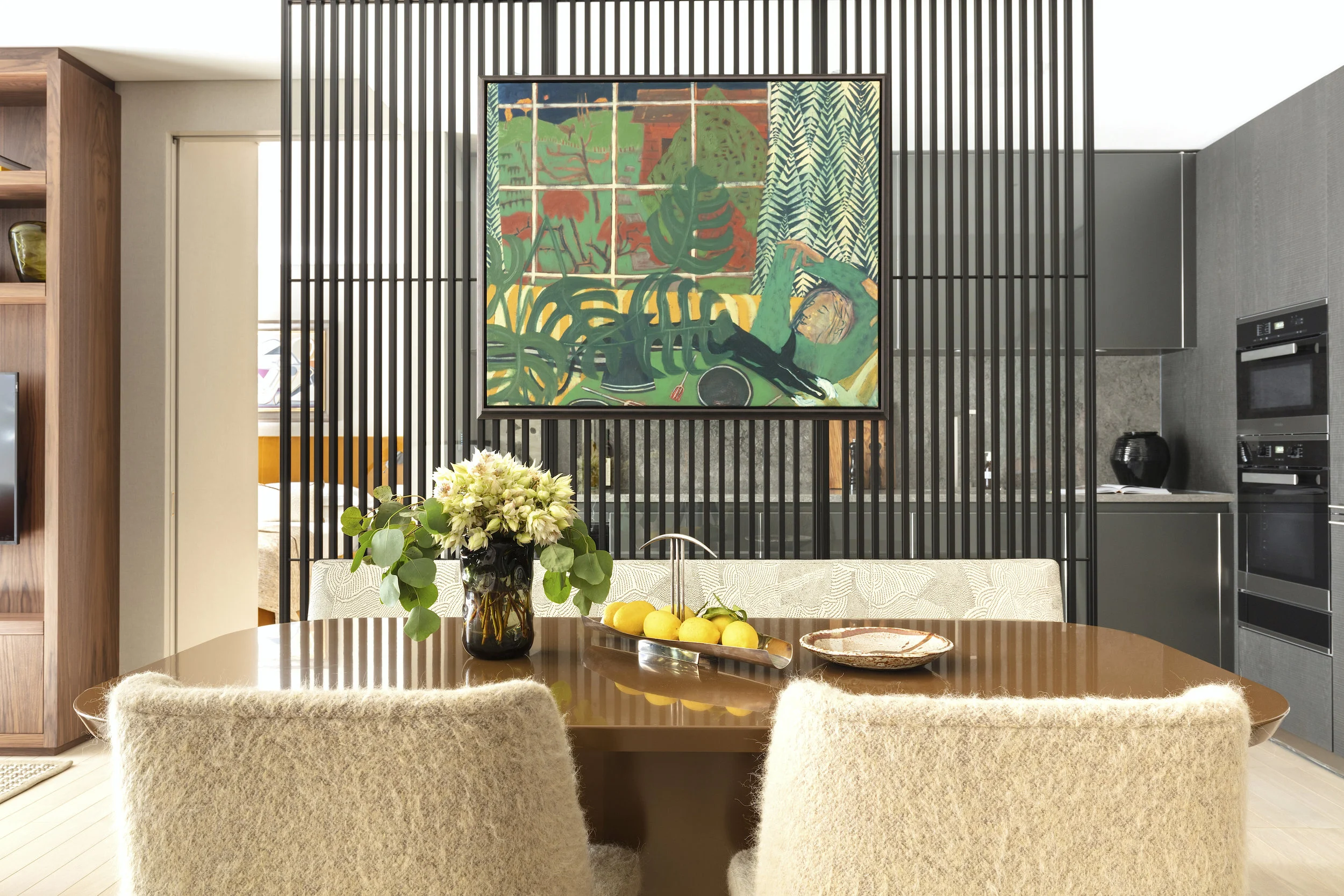 Burlington Gate | LondonDining Room - Oil Painting on CanvasInterior Design & Architecture: Hudson & Mercer