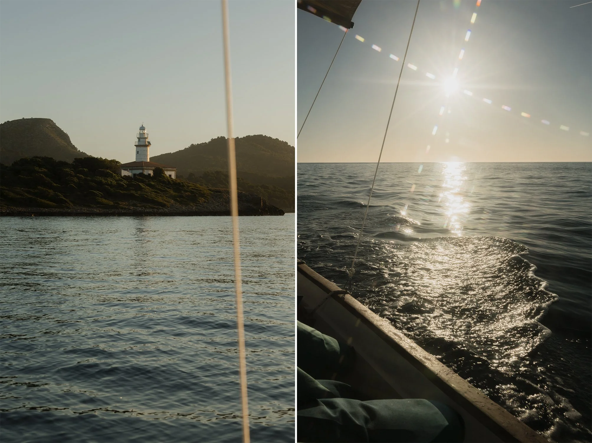 Couple enjoying a private sailing experience before their Mallorca elopement