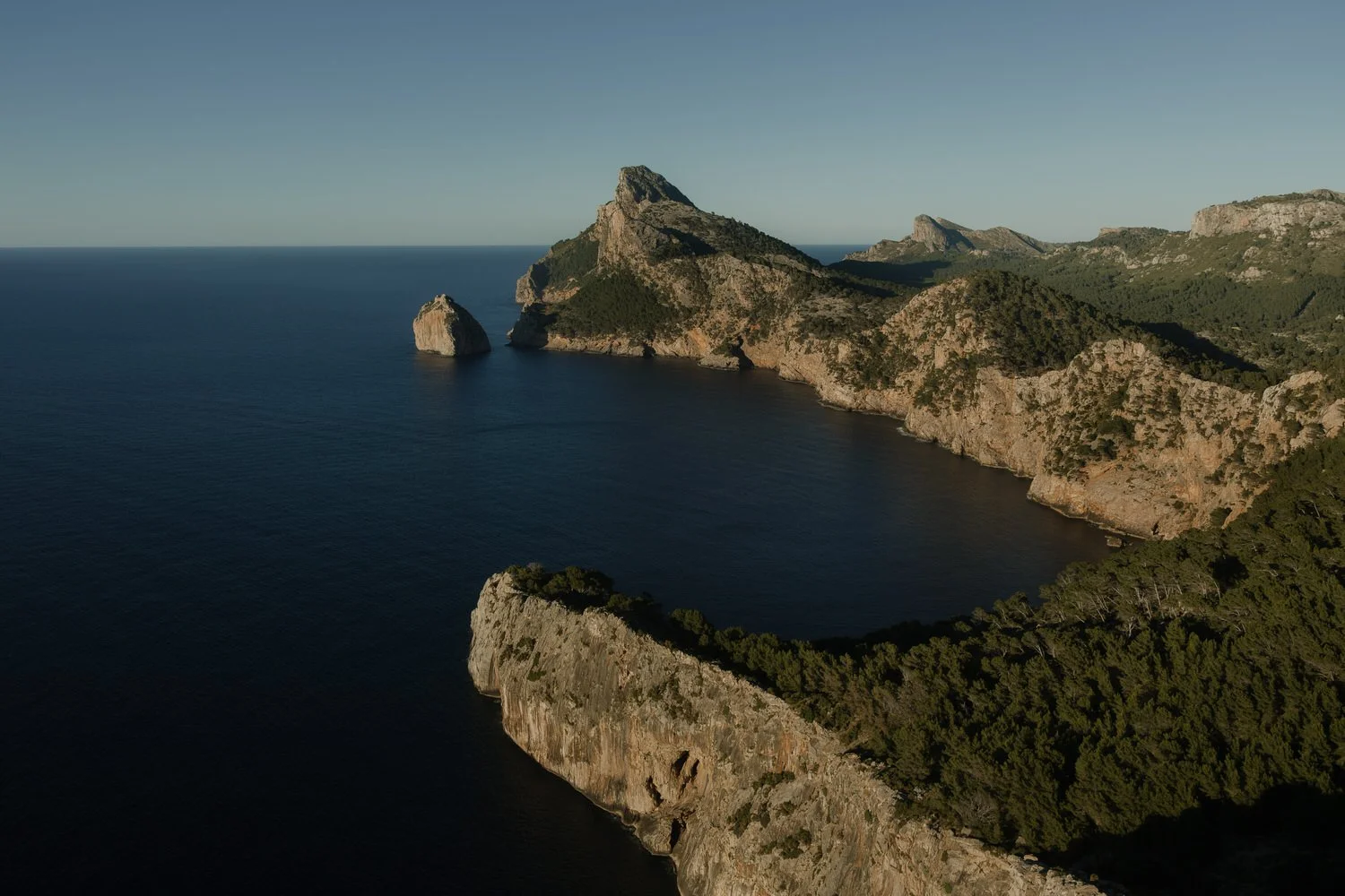 View of the Cap de Formentor coastline during a two-day Mallorca elopement.