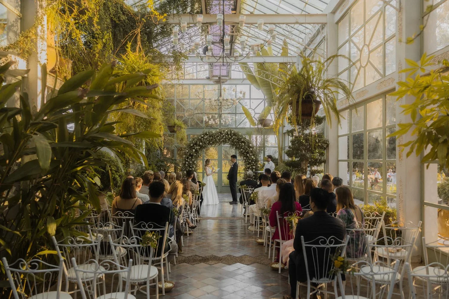 Ceremony in Beldi Country Club's green house