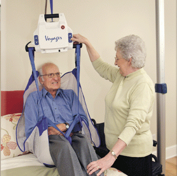 The BHM Medical Voyager Portable Ceiling Lift is one of the many products offered by Motion Specialties (image taken from their site)