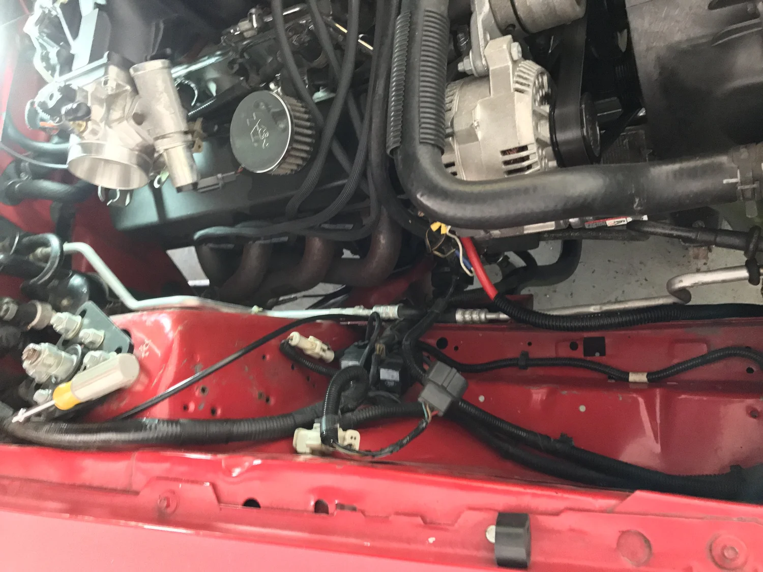 Mustang Engine Bay Wire Tuck