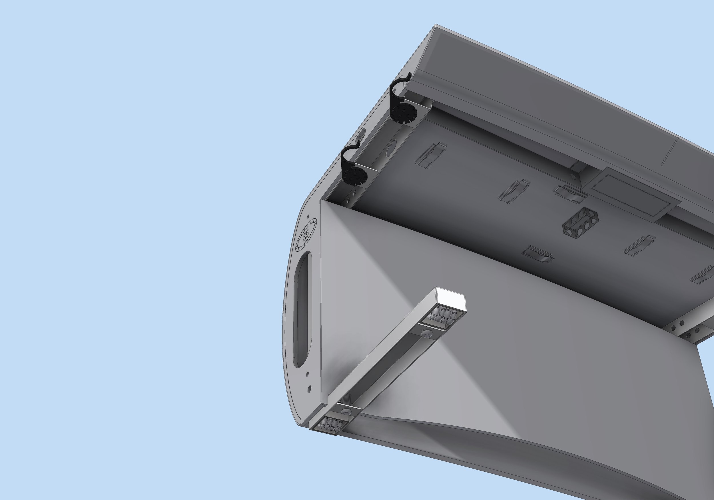 MODEL VIEW - Segment underside with fastening system