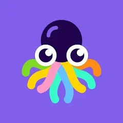 octostudio logo - colorful octopus