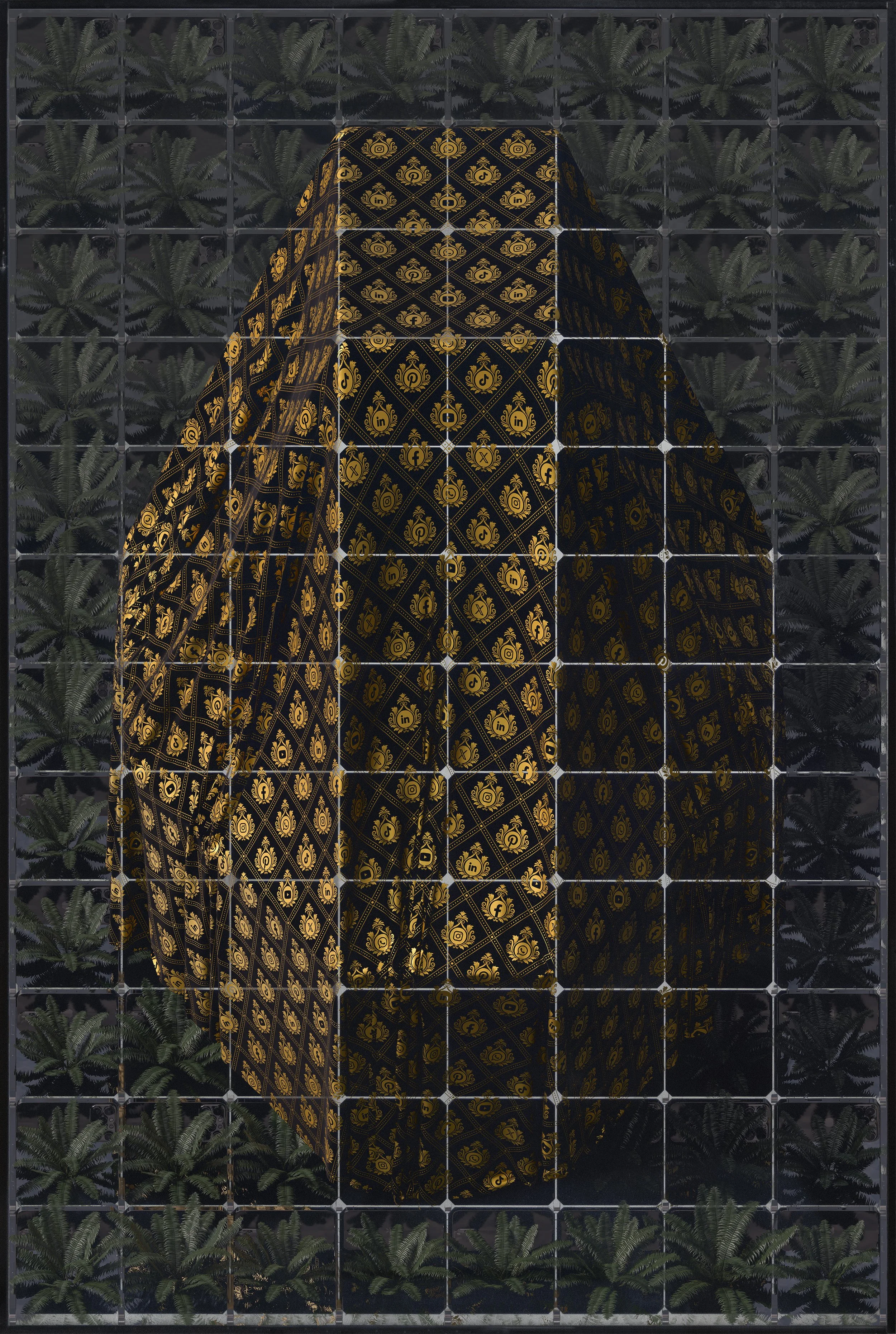  Solar08, 2025 (105cmx154cmx4cm) UV print on reclaimed solar panel 