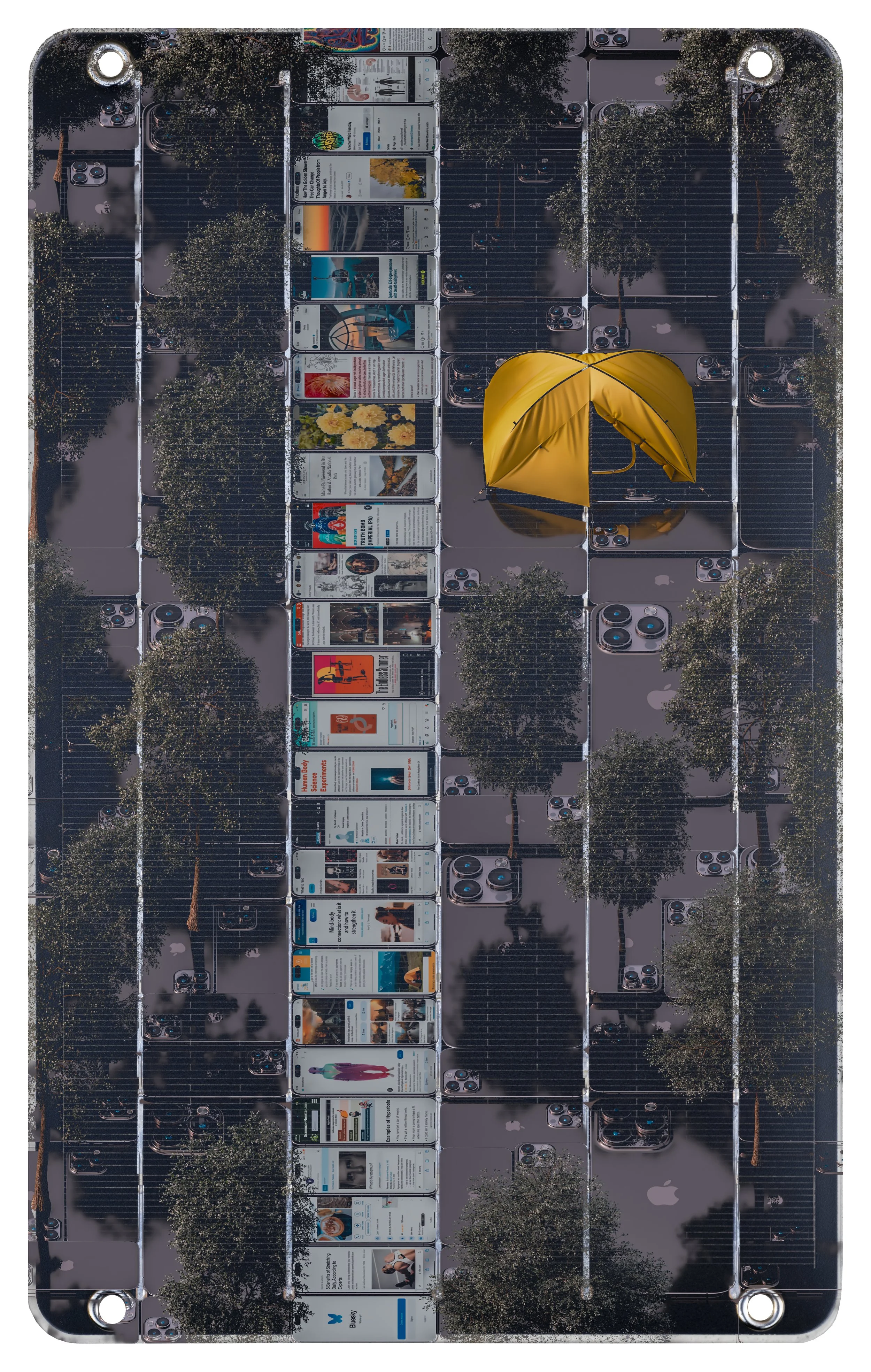  Frenched, 2025 (17cmx28cm) UV print on portable solar panel 