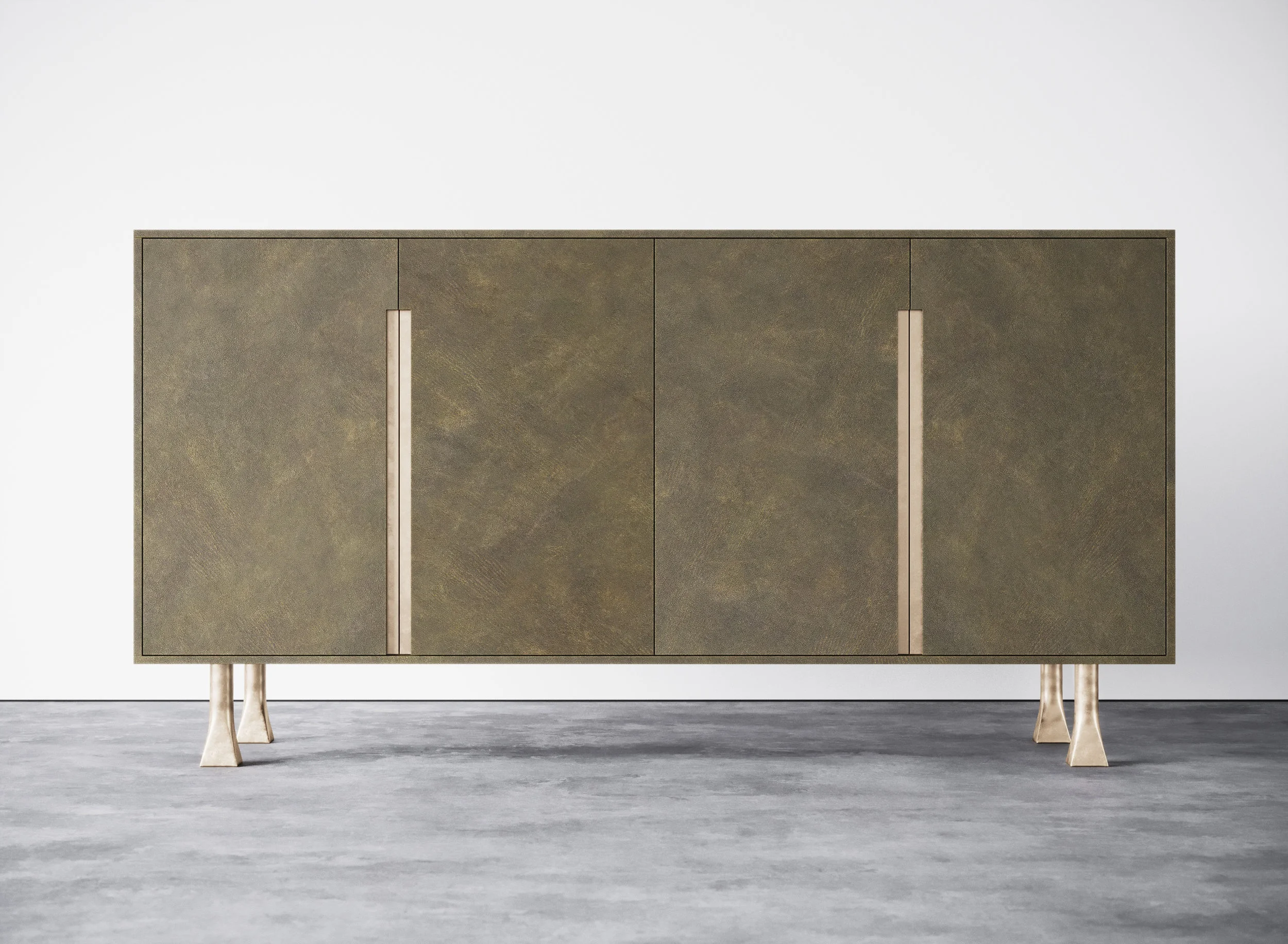 Malta Dining Table - Bamboo and Blackened Steel