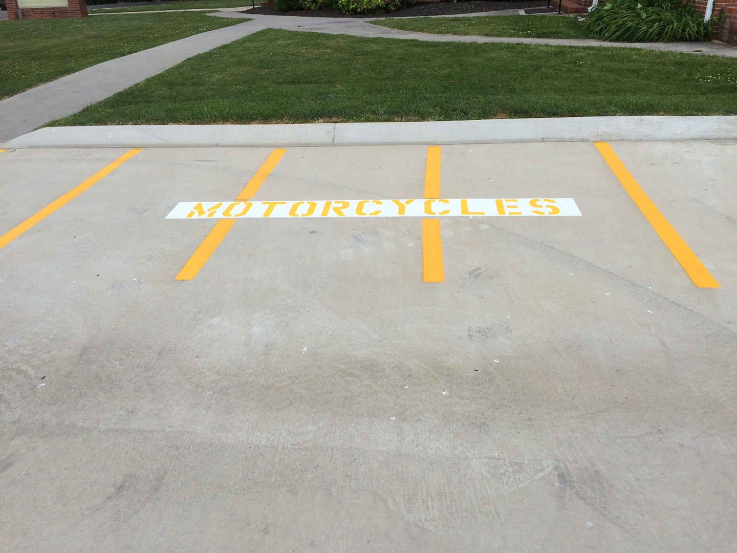 motorcycle parking linestriping