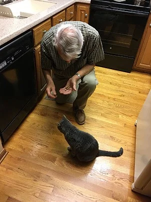 Snack time for Dad’s TRUE caregiver.