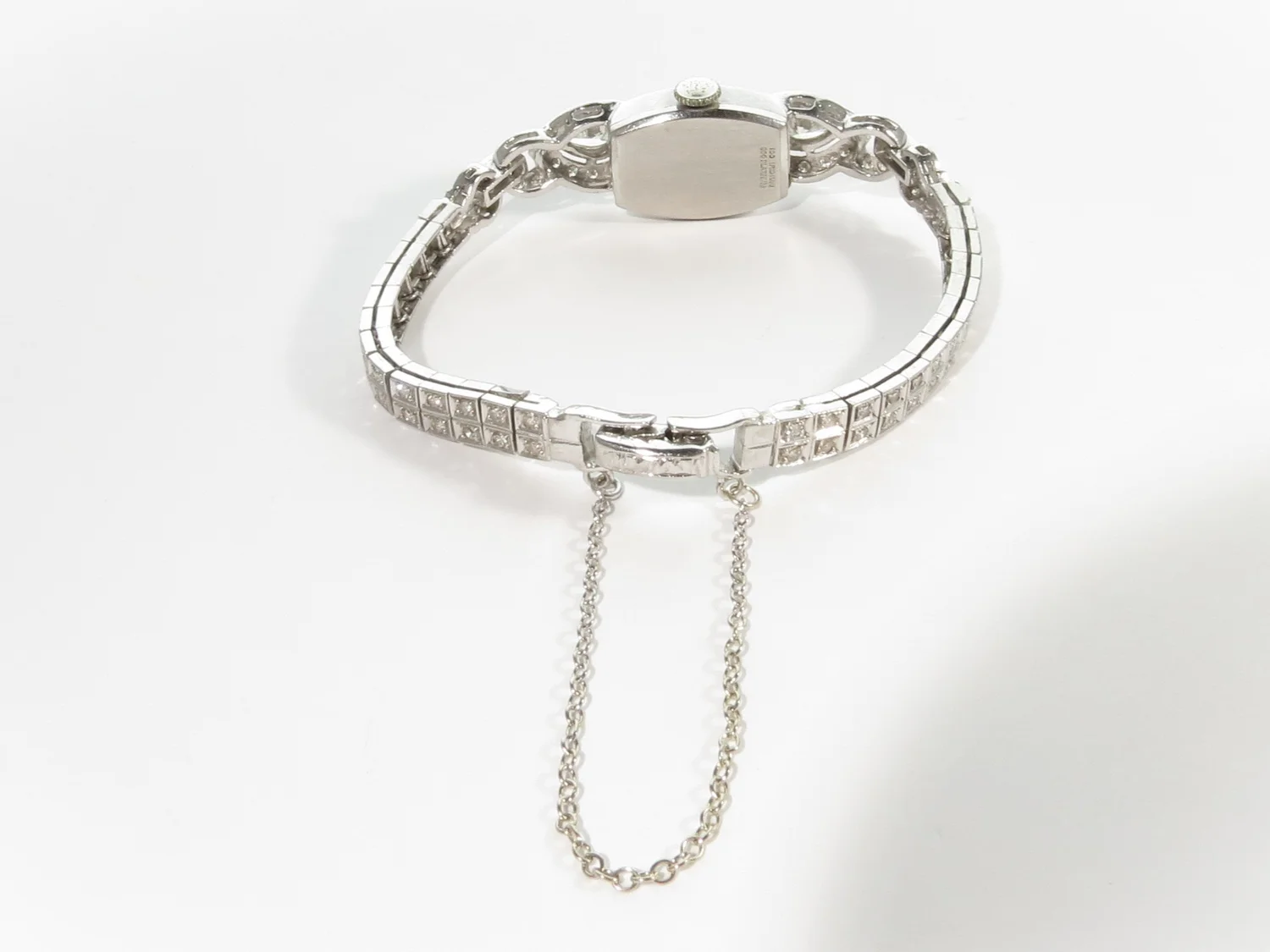 Vintage Platinum Diamond Hamilton Watch — H. Watson Jewelry