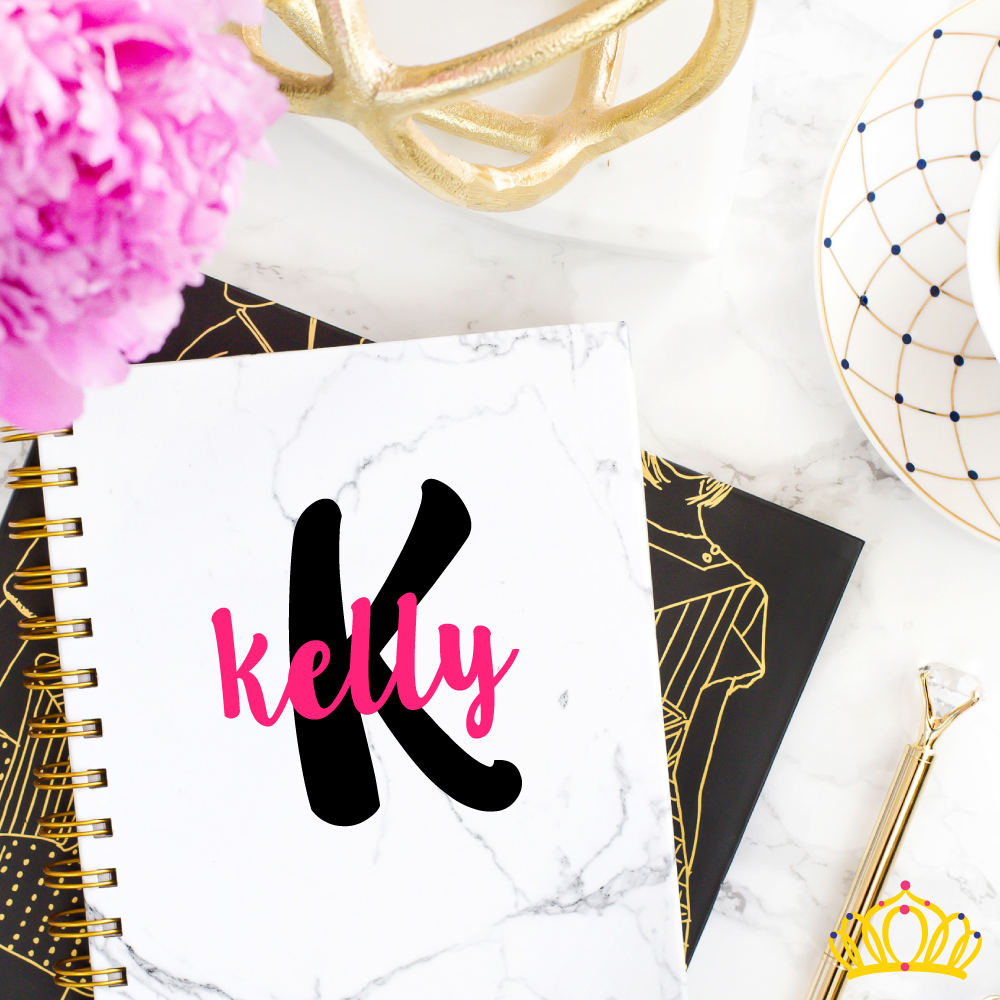 Dash of Flair Lacy Monogram Decal