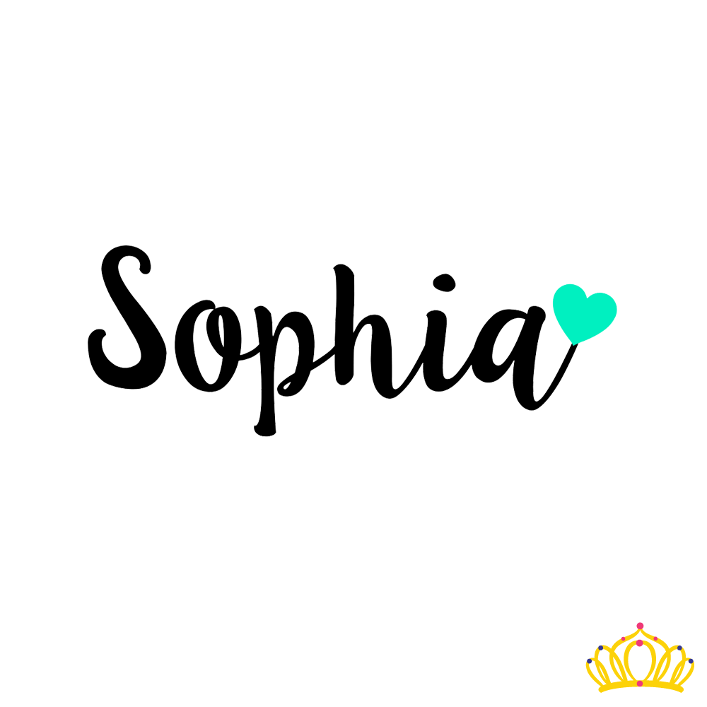 Dash of Flair Name with Heart Decal