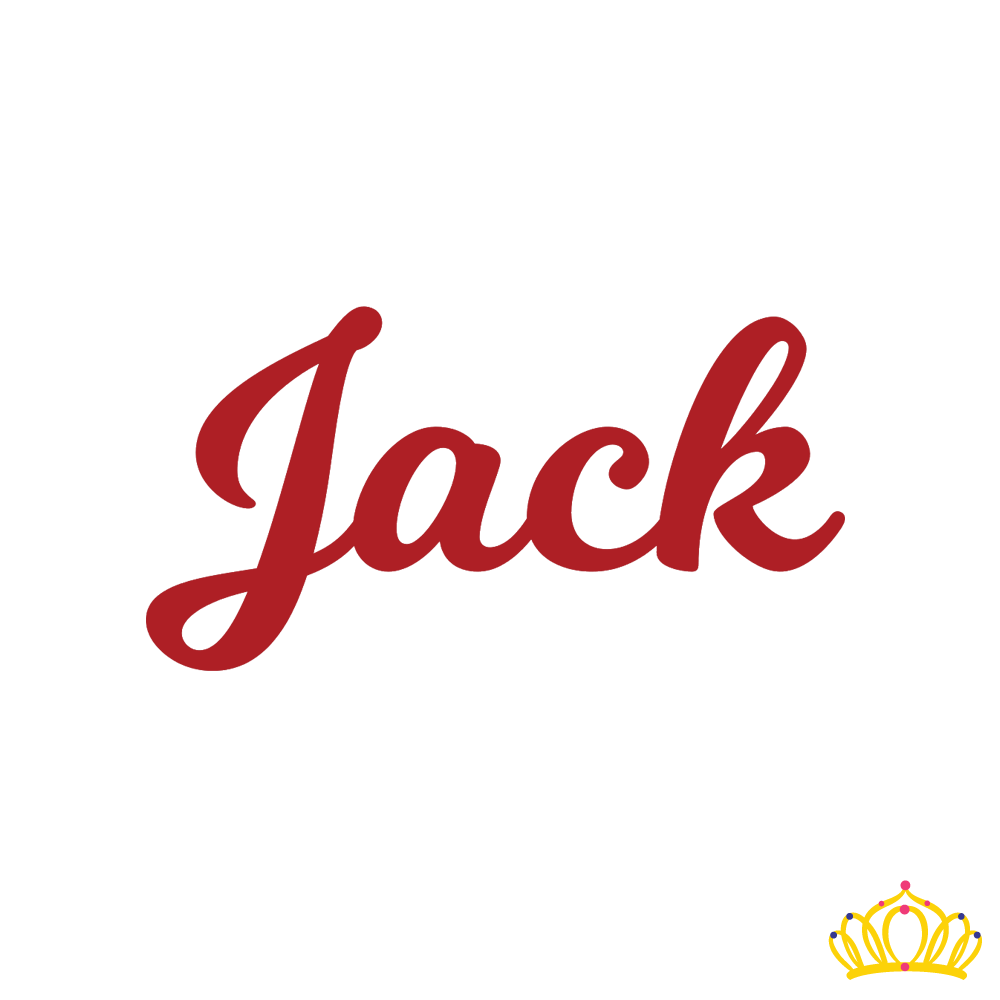 Dash of Flair Jack Font Name Decal