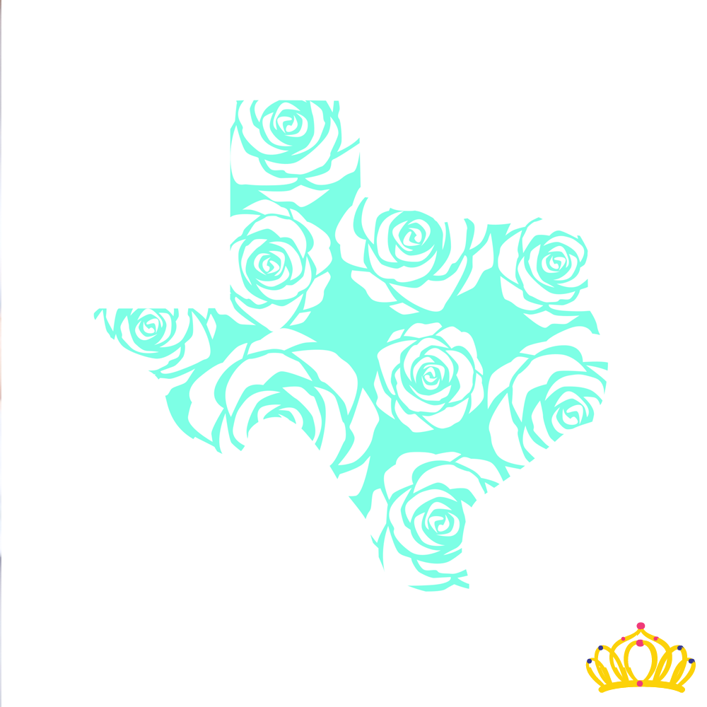 Dash of Flair Texas Rose Decal
