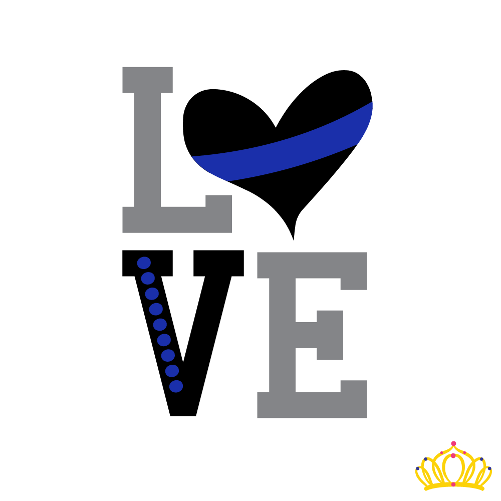 Dash of Flair Thin Blue Live Love Decal