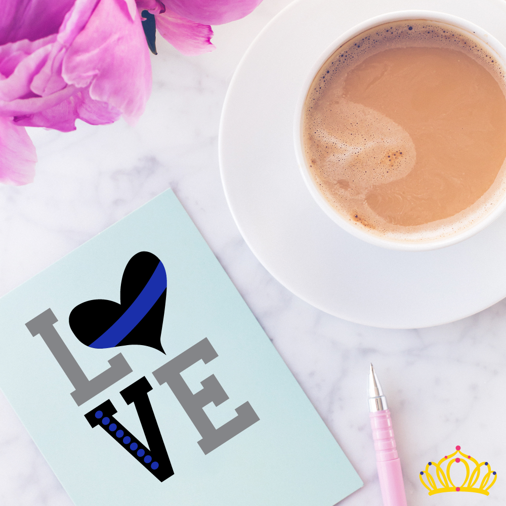 Dash of Flair Thin Blue Live Love Decal
