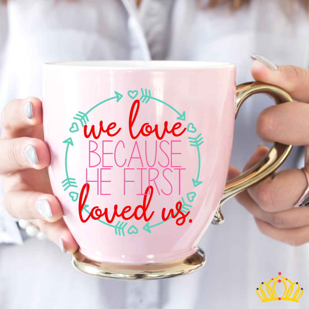 Dash of Flair We Love Because He First Loved Us Decal