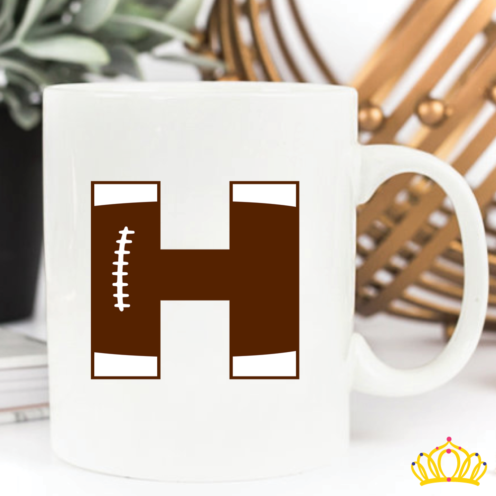 Dash of Flair Football Monogram Decal