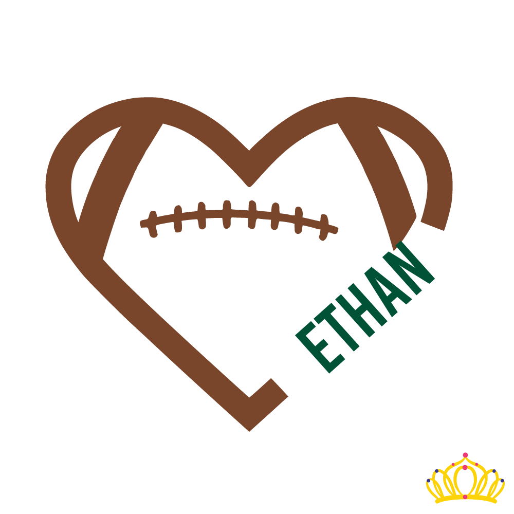 Dash of Flair Football Name Decal