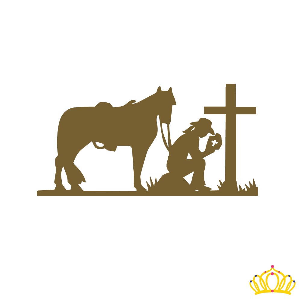 Dash of Flair Praying Cowgirl Decal