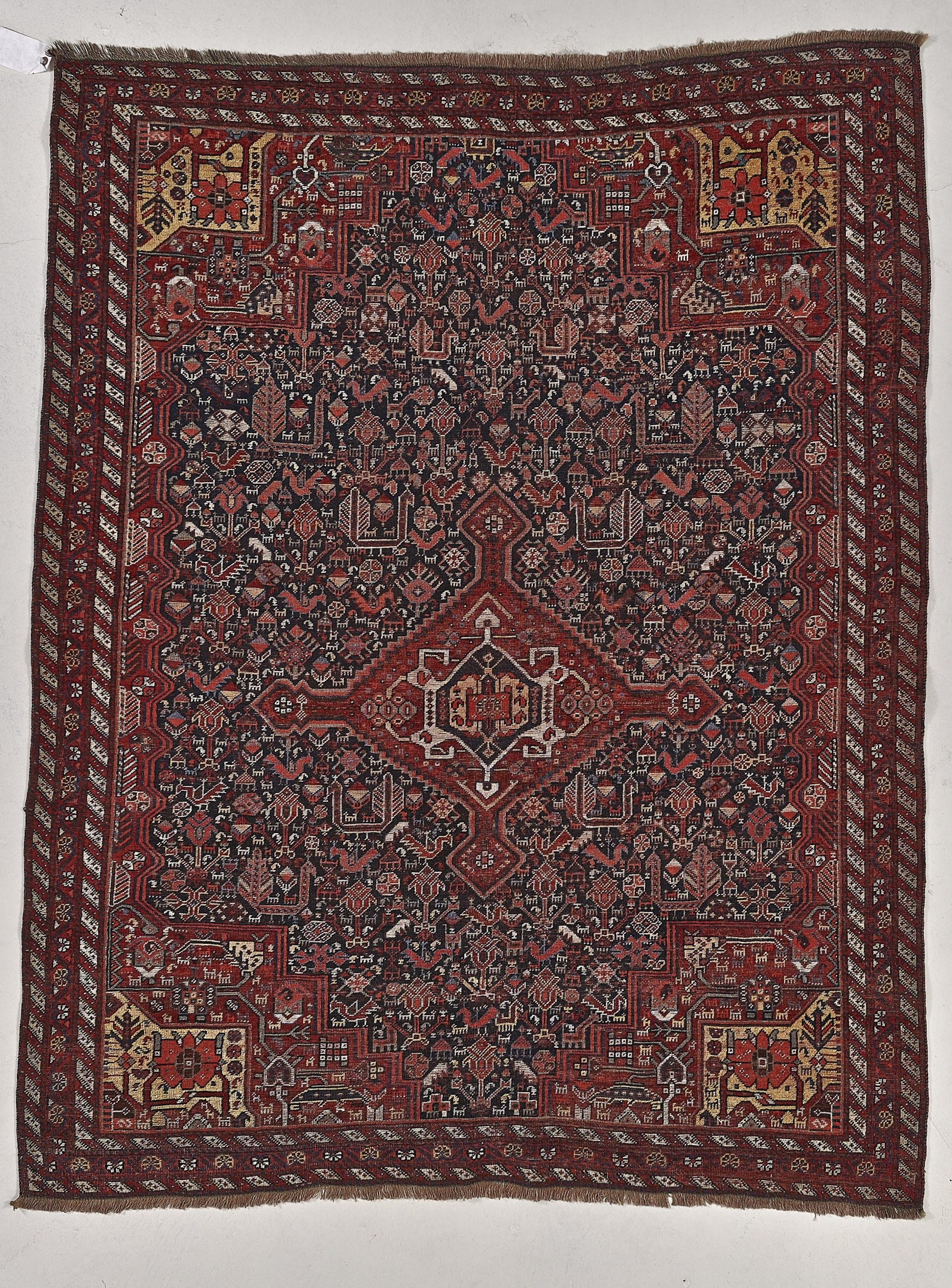 1101 VERY FINE ANTIQUE GHASHGHAIE C1850 4-5X5-6 -16378JPG IMAGES.jpg