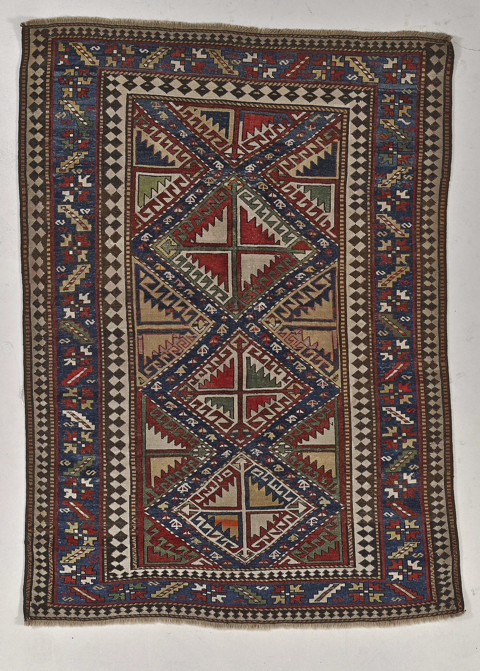 DEN904 ANTIQUE CACUSIAN KAZAK C 1900 4-4X6-2 -16358JPG IMAGES.jpg