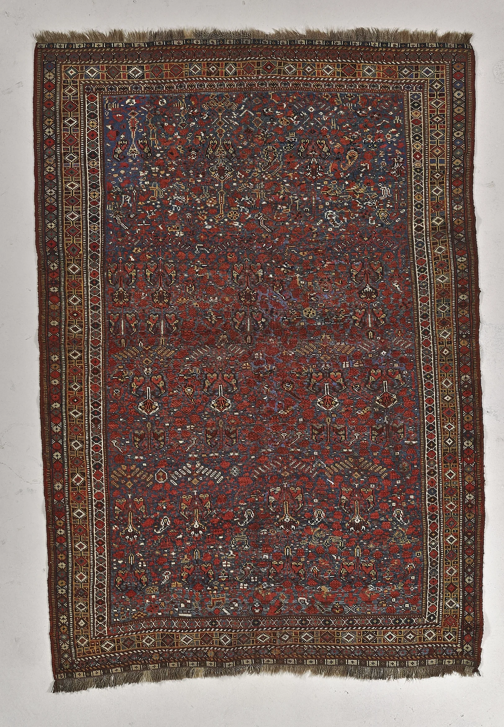 DEN906 ANTIQUE VERY FINE GHASHGHAIE C1850  4X5-7 -16360JPG IMAGES.jpg