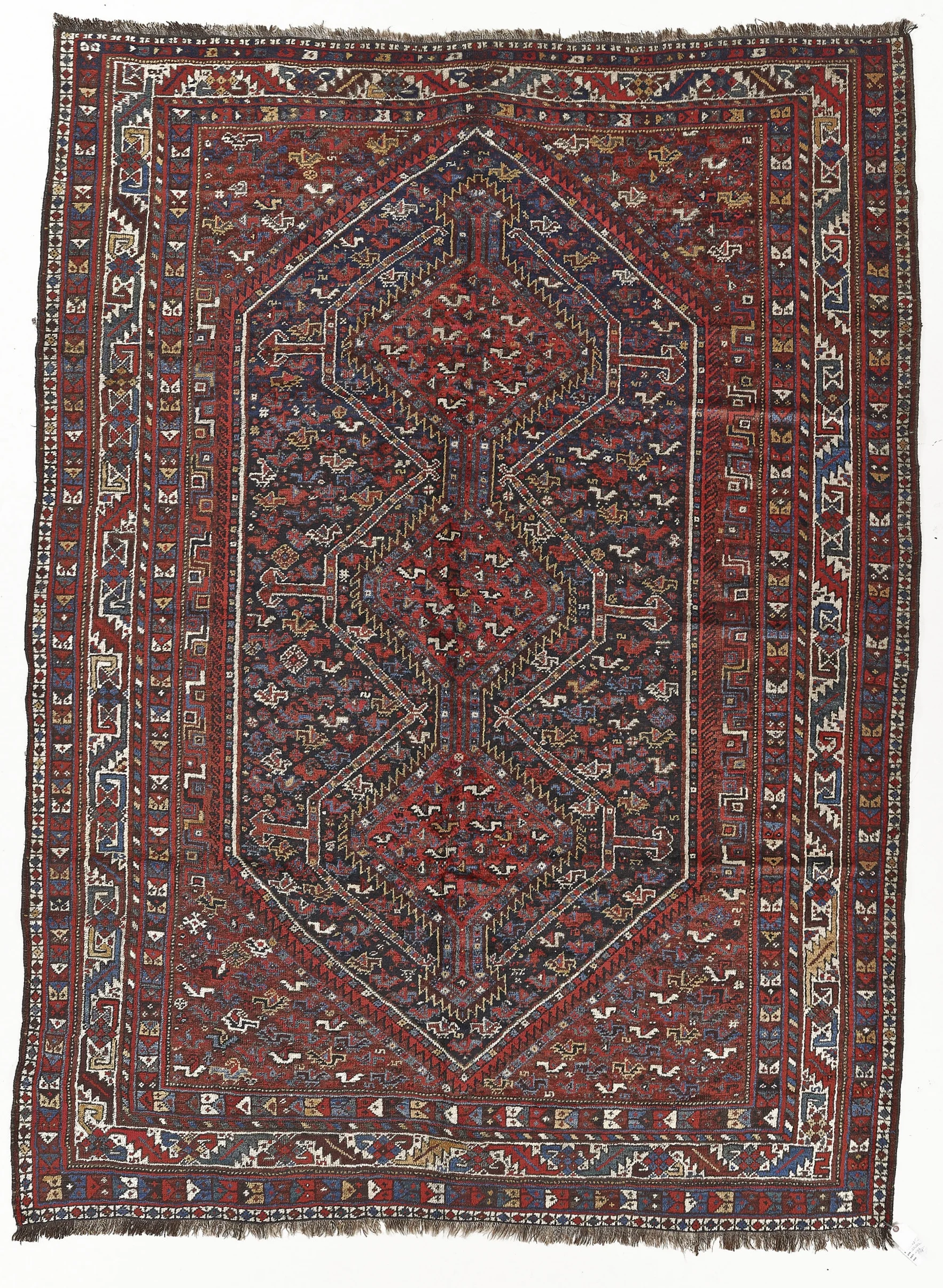 B-1601 ANTIQUE GHASHGHAIE C1900 6-8X8-11 -16398.jpg