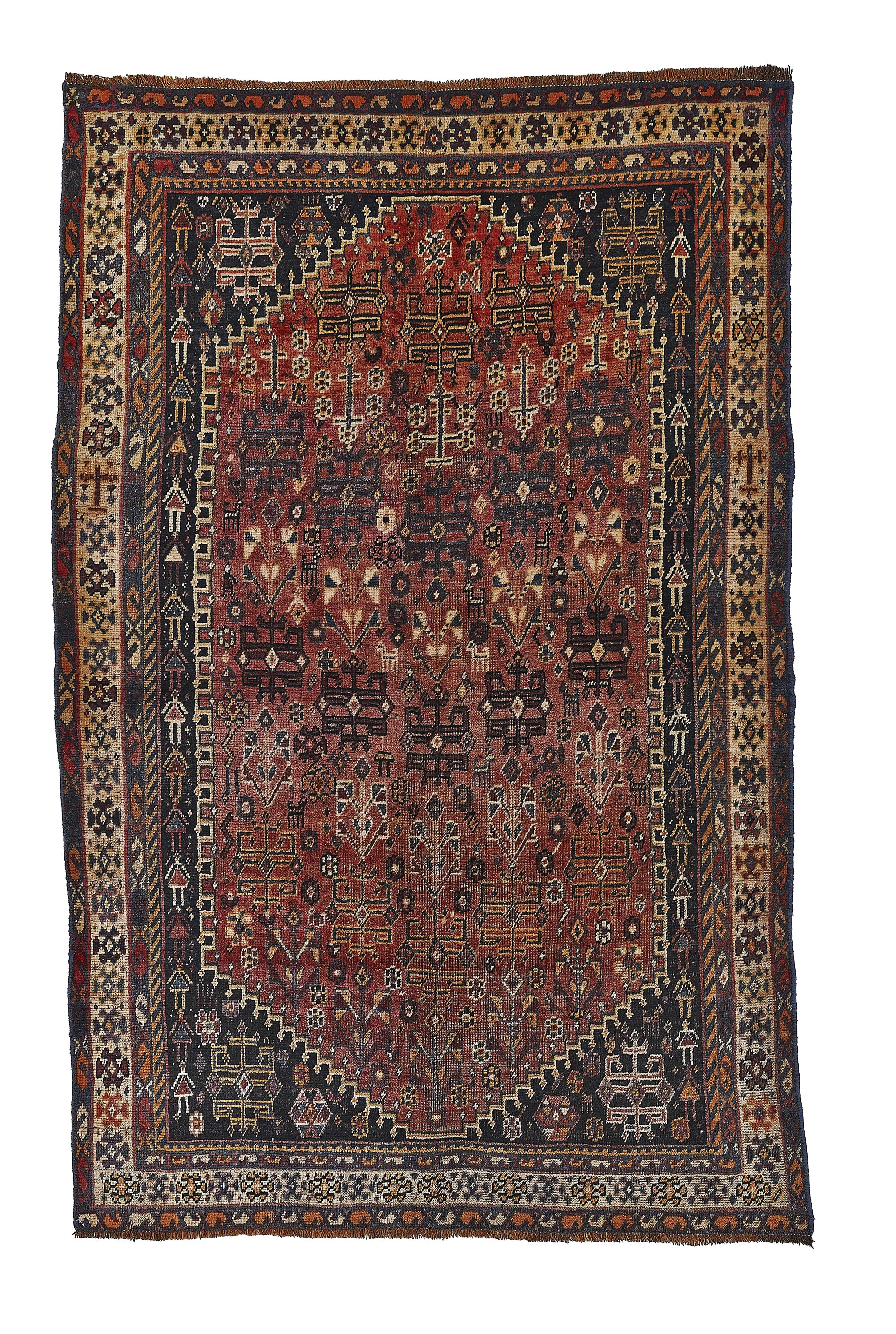 155 ANTIQUE GASHGHAIE C1920  3-7X7-2 -16253JPG IMAGES copy.jpg