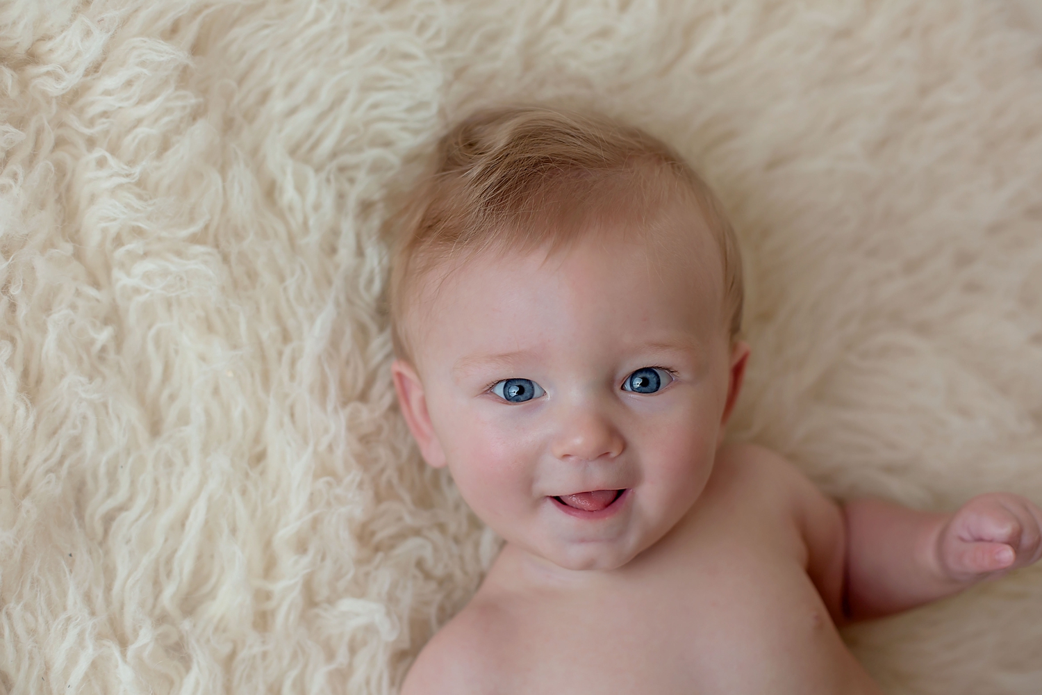 smiley six month old
