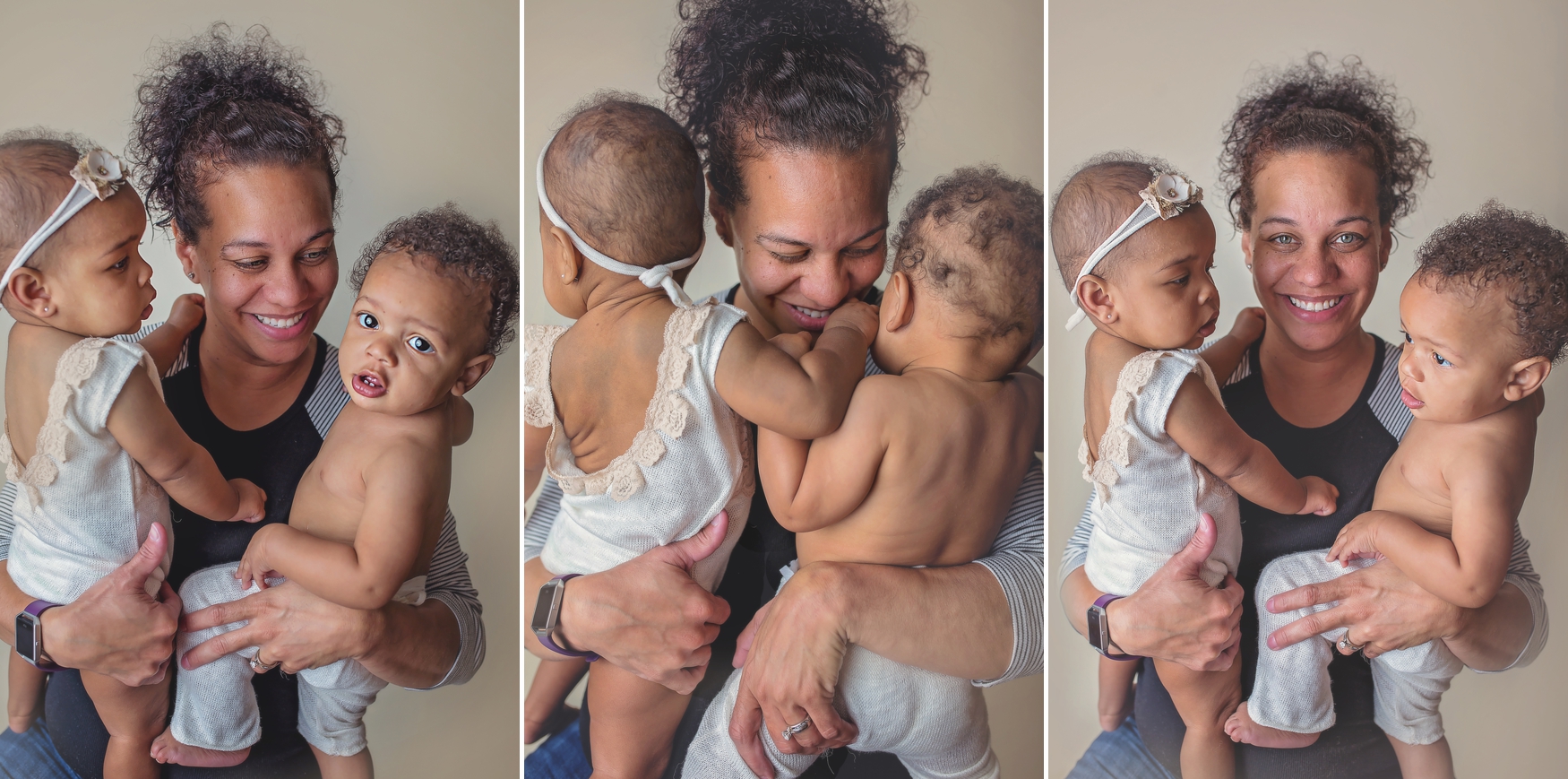 My favorite photos from our session - Mama hugging twins!