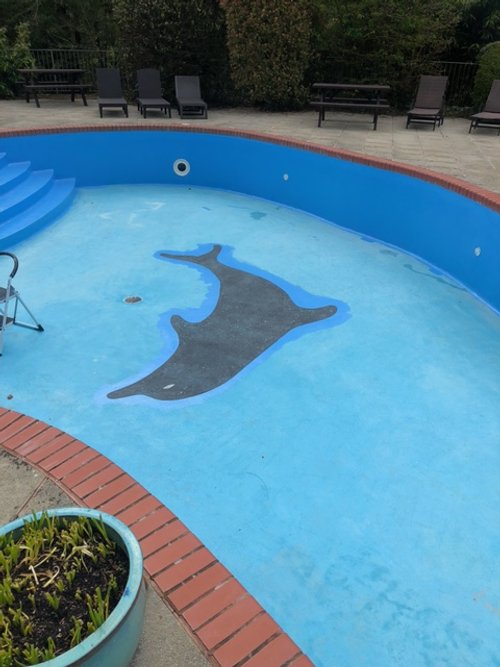 Outdoor pool painting - April 2023