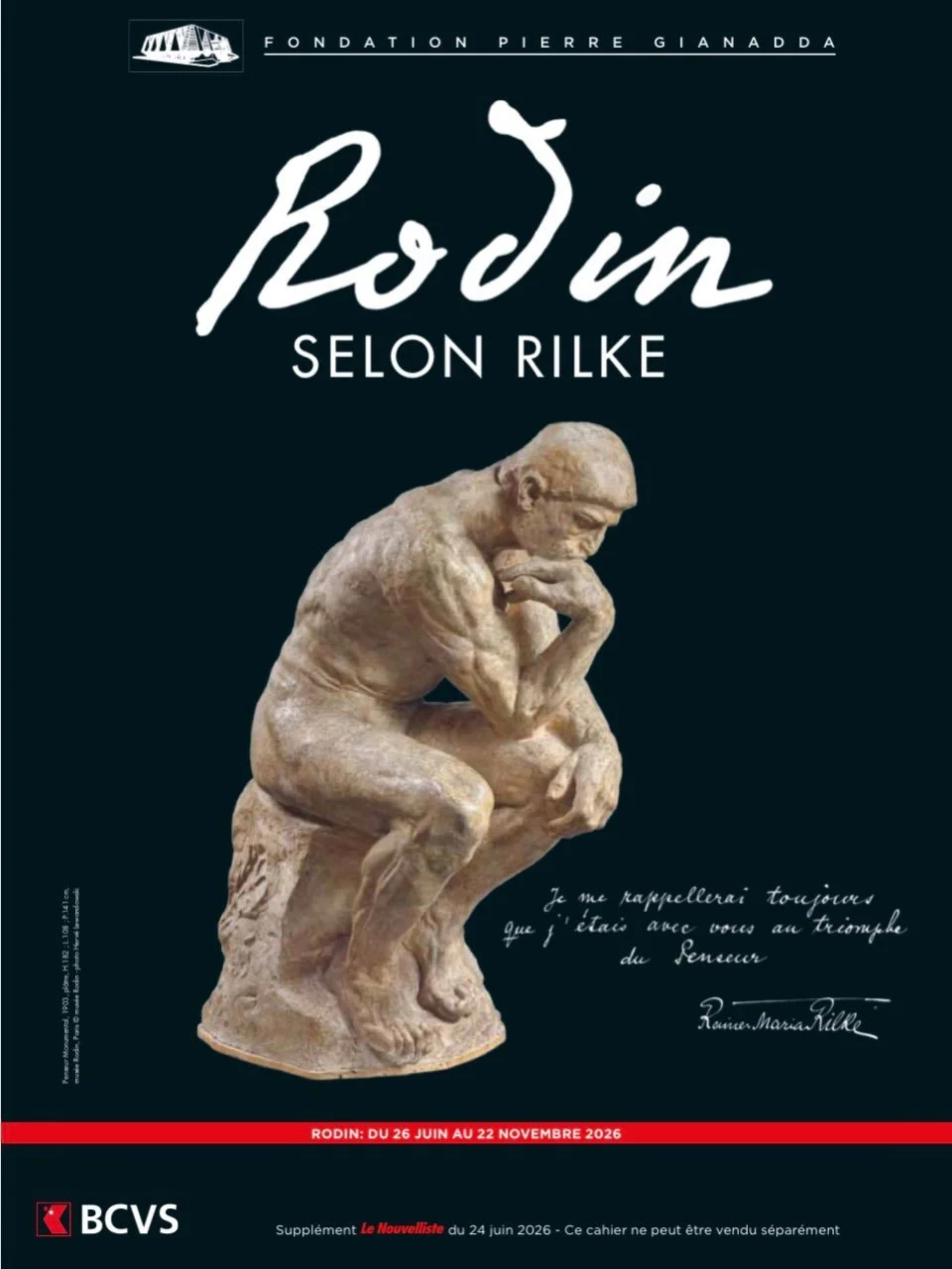 C&rsquo;est toujours un privil&egrave;ge de collaborer avec la prestigieuse @fondationpierregianadda (Suisse) et @lenouvellistevs
J&rsquo;ai eu l&rsquo;honneur de r&eacute;diger l&rsquo;article consacr&eacute; &agrave; &laquo; Rodin selon Rilke &raqu