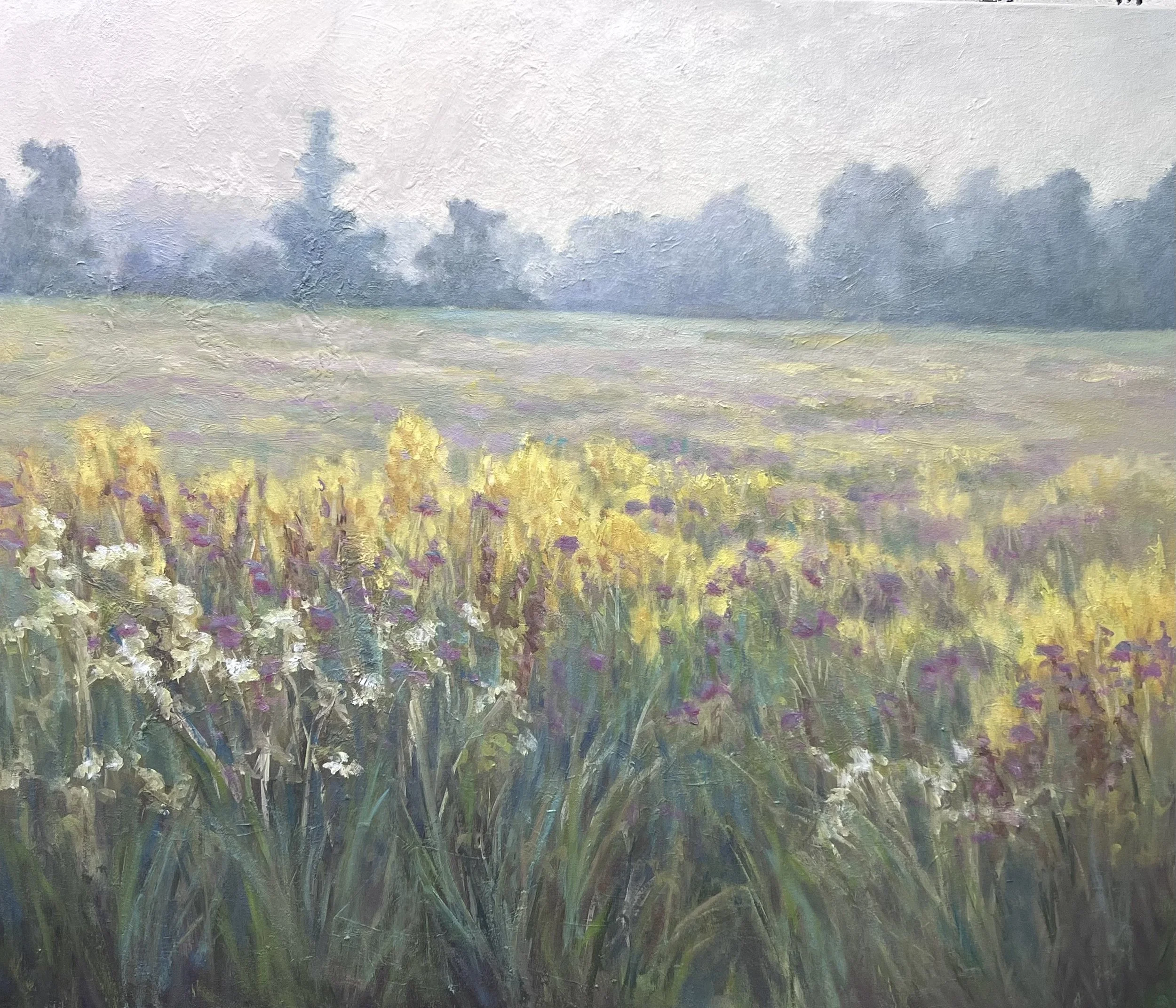 Foggy Morning in the Meadow by Arlene Daniel