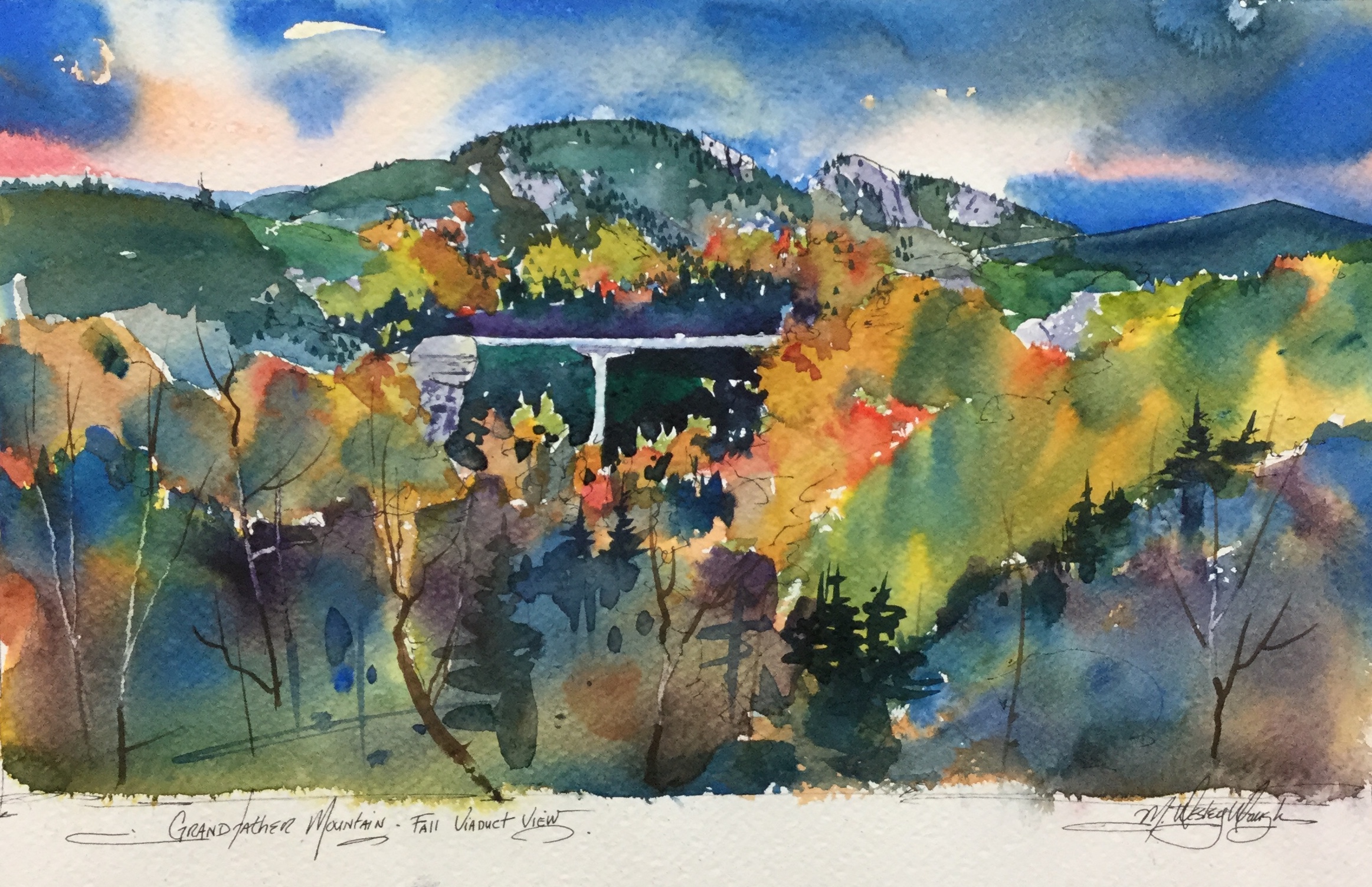 Grandfather Mountain Fall Viaduct View SOLD