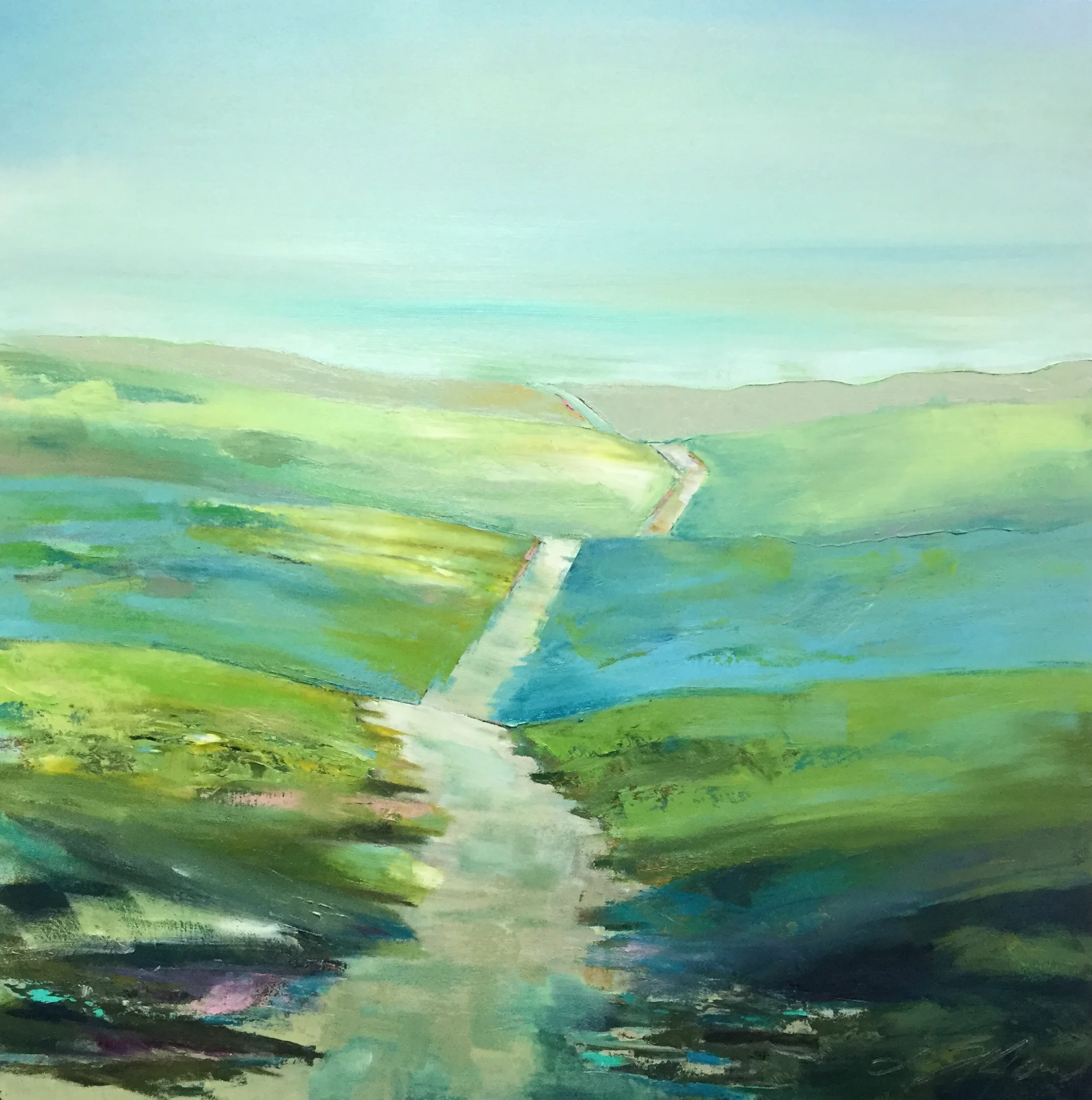 “Walk with Me” oil on canvas 40” x 40”