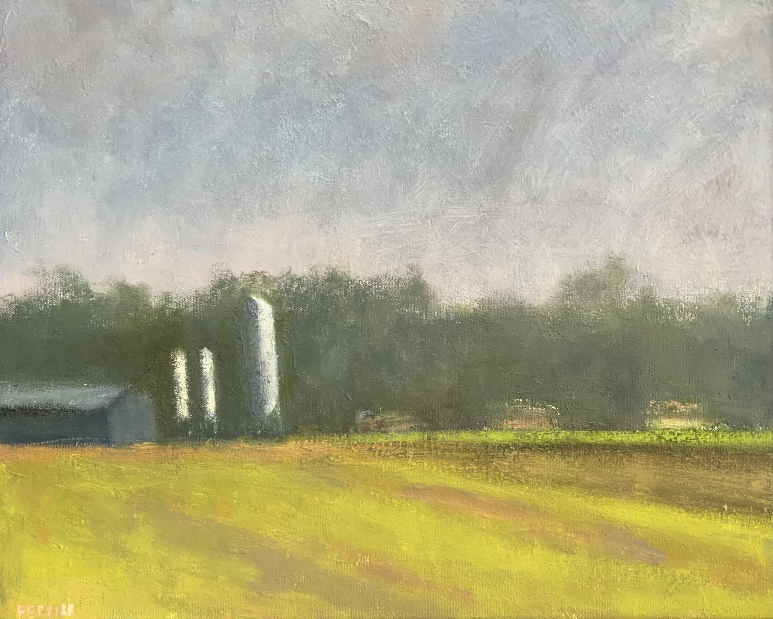 Silos at Night by Fred Sprock