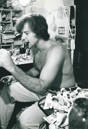 Wiili at his easel, early 1980's