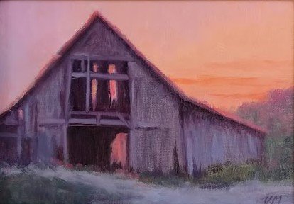 New River Barn Sunset