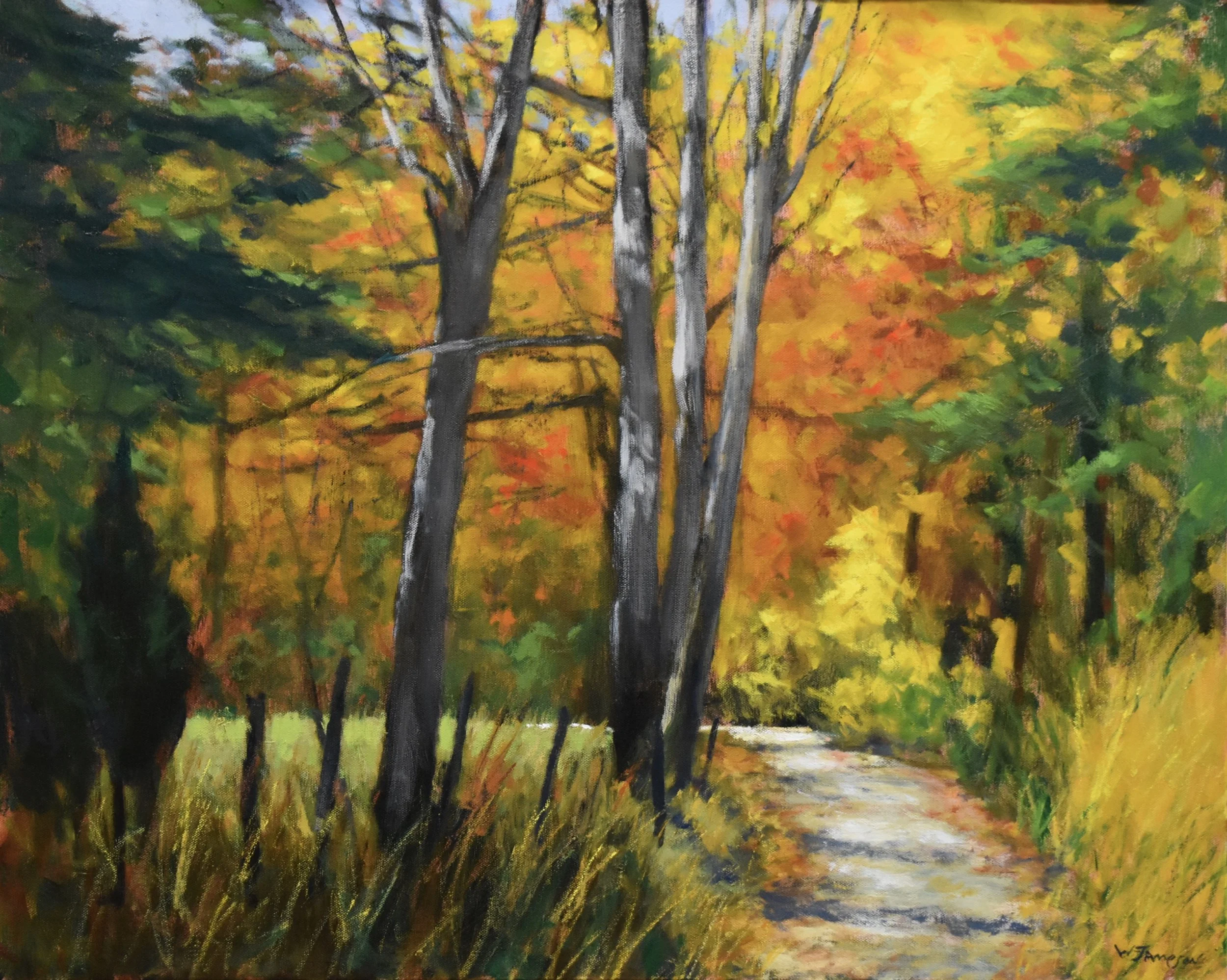Autumn Gold (Blowing Rock Lane) by Bill Jameson