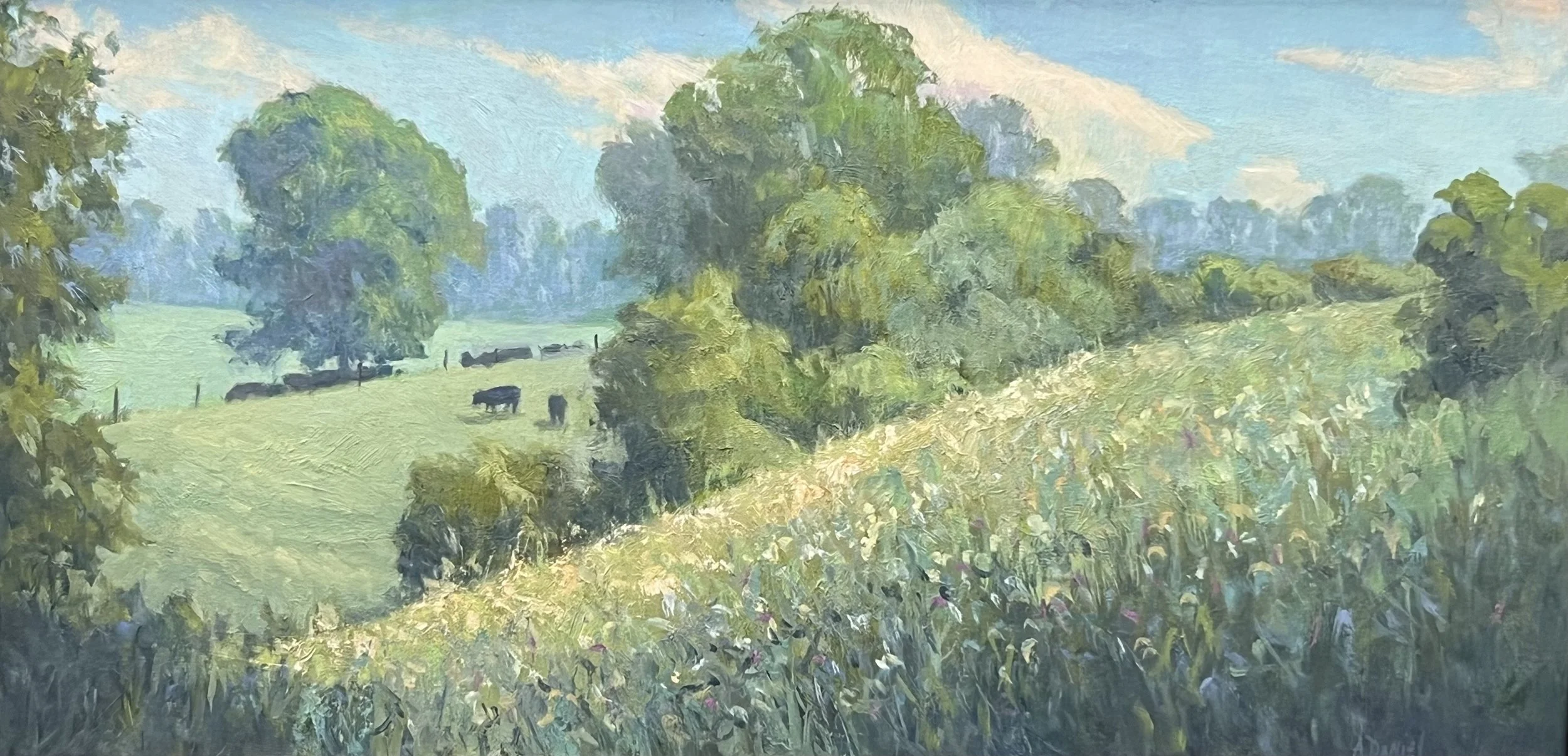 Cows in the Meadow by Arlene Daniel