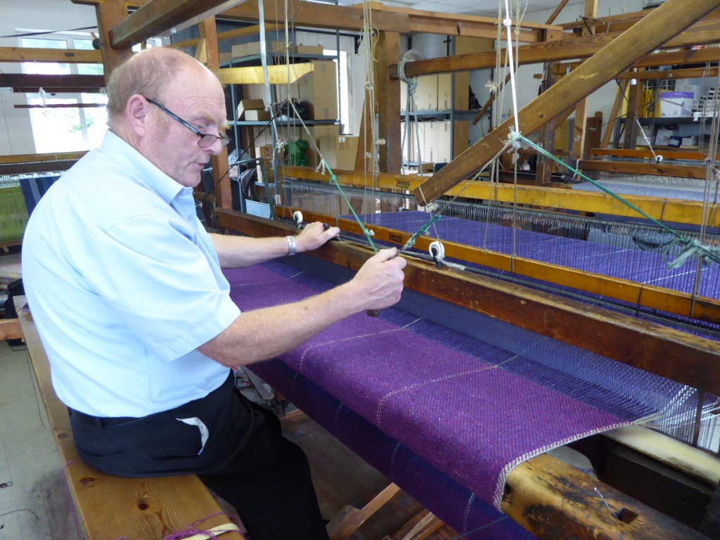 Master weaver John Heena at Studio Donegal