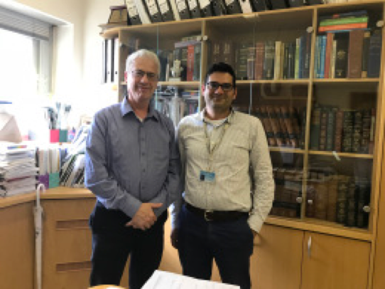 Professor Tamir Benhur, chair Neurology and Dr. David Arkadir, Hadassah Medical Center