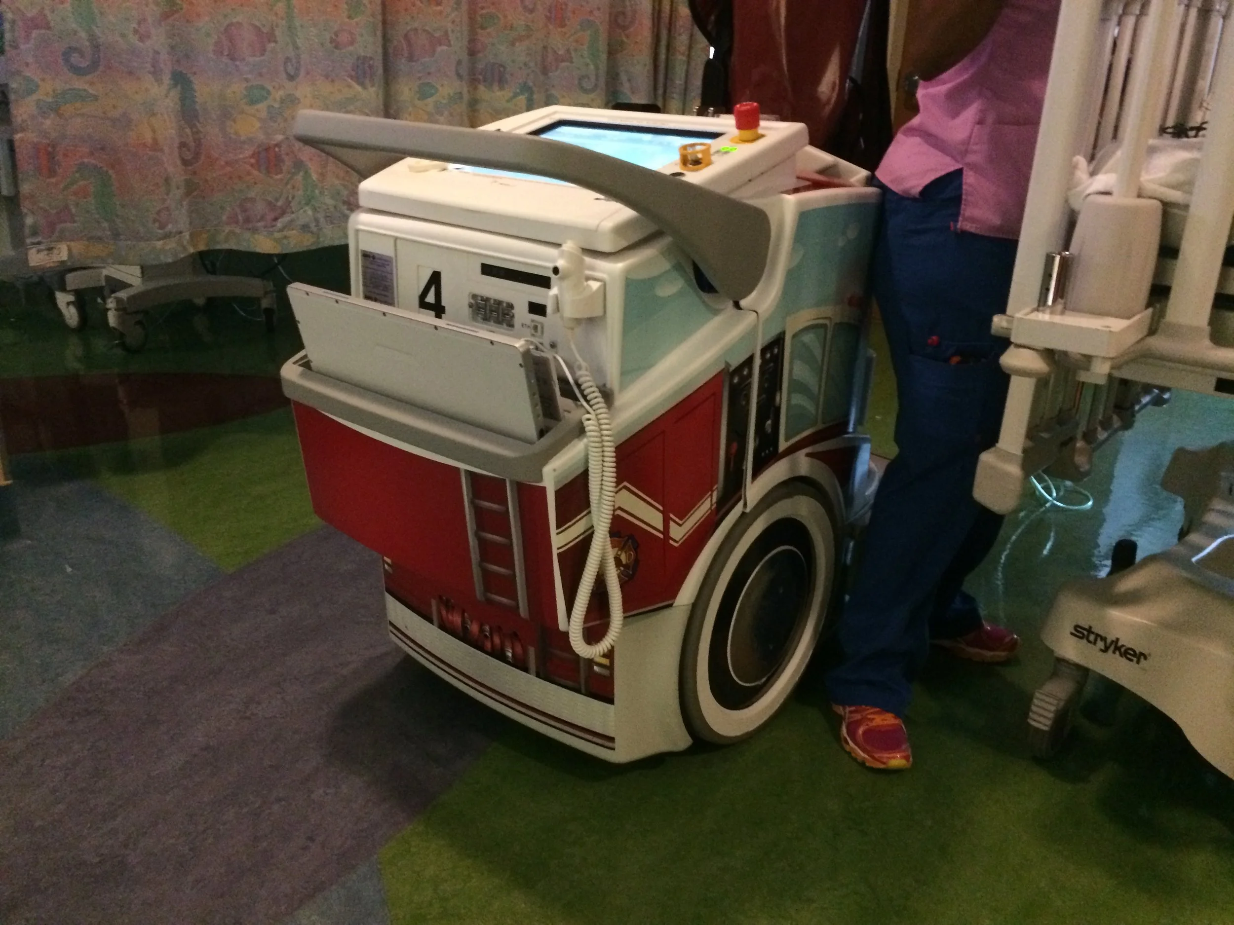  The awesome firetruck x-ray machine! 