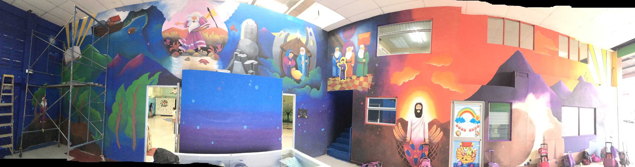 Mural Iglesia Vida Abundante Costa Rica. Mural from the Vida Abundante Church. 2017.
