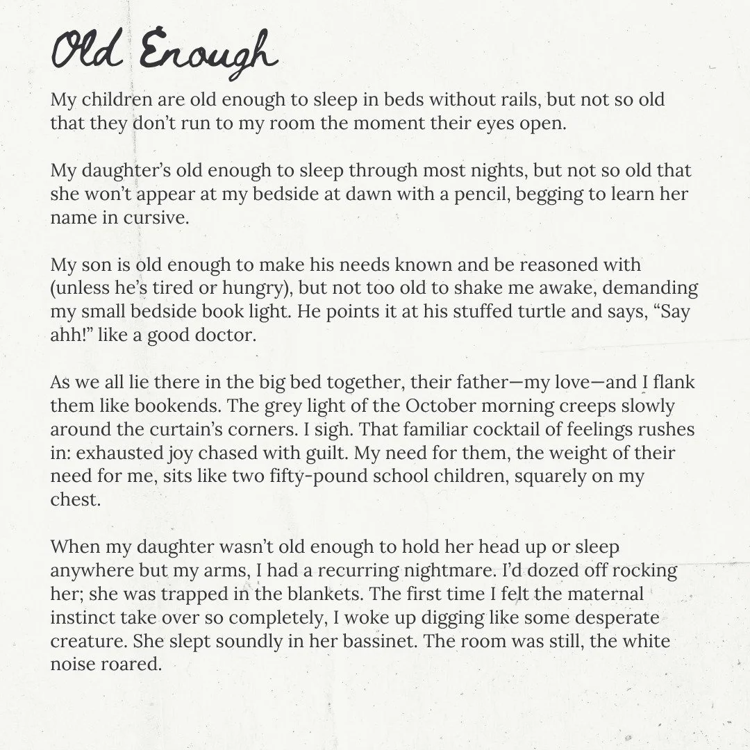 I&rsquo;ve been sitting with this poem (and by that, I mean editing it to death😅) for a few months. 

As we officially transition out of the &ldquo;little kid&rdquo; phase and into a new season of parenting, I&rsquo;ve been reflecting on what I&rsqu