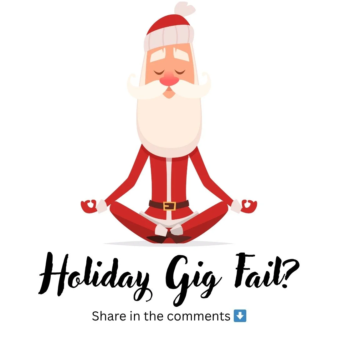 Anyone have a disastrous and/or funny holiday gig story or two?? I'm working on something for the podcast, and I want to hear all about the rough and ridiculous parts of the holidays for creatives. Leave them on this post or DM me if you prefer to re